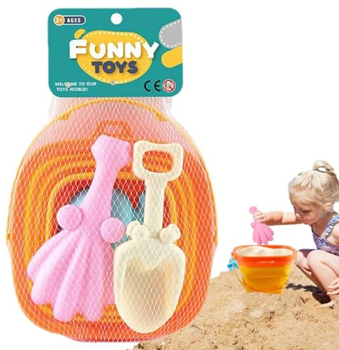 Seau de plage pliable, seau de plage pliable et jouet - Ensemble de 4 seaux à sable et pelles,Jouet et créatif pour , ensemble seau à sable et pelles, jouet de sable pour des activités d'été a