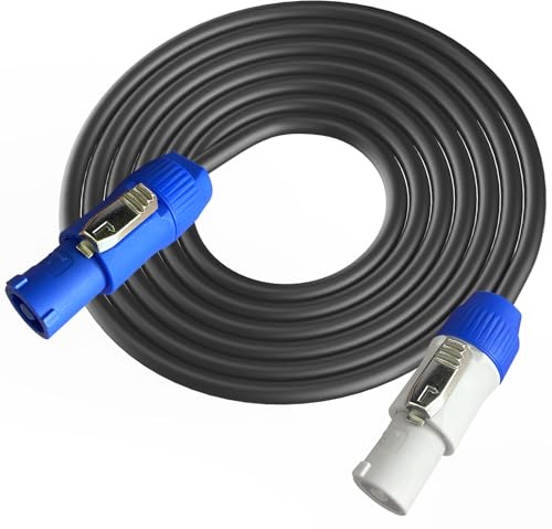 PowerCon Power Cable AC PowerCon Input to Output 12AWG 3 Pin Power Extension Cable for LED Screen Beam Moving Head Light, Stage Light Power,Audio Video Equipment and More-6FT