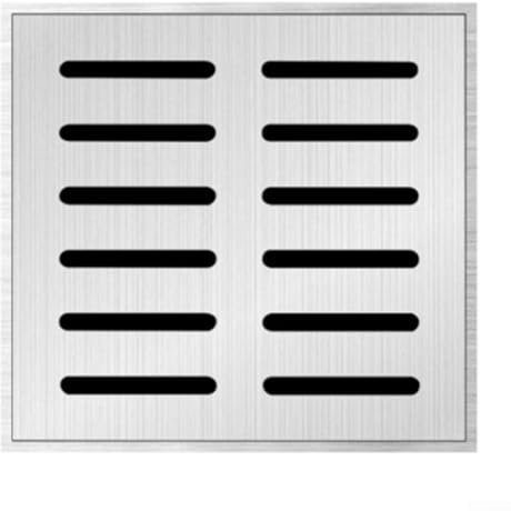 Cubierta de boca empotrada, rejilla de drenaje de acero inoxidable, cubierta de drenaje al aire libre, para calzadas de carretera, aparcamientos, zanjas callejeras, plata(150 x 150 x 20 x 2 mm)