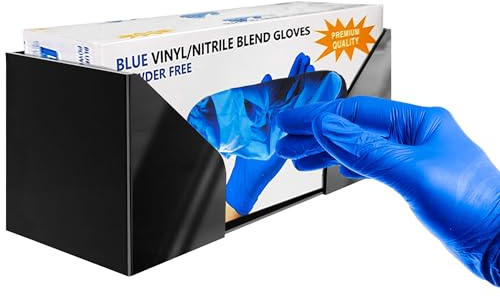 1Pack Magnetic Acrylic Disposable Glove Boxes Tissue Holder - Kitchen Paper Towels Garbage Bag Wet Wipes for Fridge,Workshops,Shelves,Hospital,Laundry Room,Lab