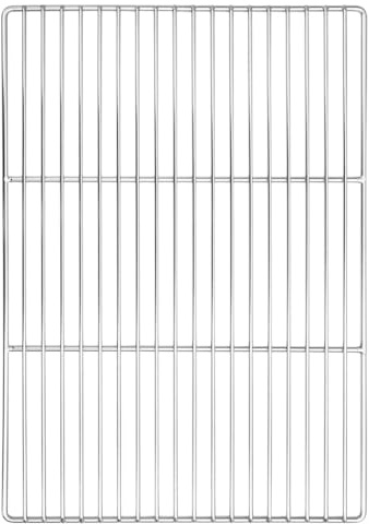 Kaloriko Grille de Barbecue argenté en Acier Inoxydable 50 x 35 cm pour Barbecue, BBQ, Gril, plancha, fumoir, rôtissoire, extérieur, Jardin, terrasse, Camping, Charbon ou gaz