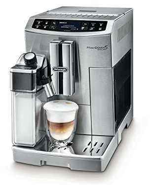 De'Longhi PrimaDonna S EVO - Cafetera Automática Controlable desde Smartphone, Espresso y Cappuccino, Pantalla LCD Táctil, Sistema Latte Crema, Limpieza Automática, ECAM 510.55.M, 2 litros, Plata.