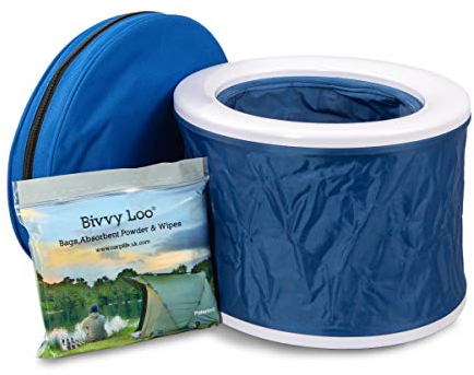 Bivvy Loo Tragbare Camping WC -Campingtoilette - Festival WC - Angeln Toilette - Outdoor Camping WC - Falten Weg Wohnung - Unterstützt über 150kg - Camping Toilette - Portable Toilette (Blue)