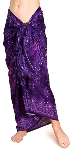 PANASIAM Sarong Peacock V23 purple, 250x113cm