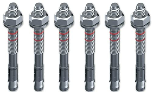 M6 x70mm - 10 Stück/Schwerlastanker OPTION 7 Bolzenanker verzinkt mit ETA Zulassung in Industriequalität Ankerbolzen Keilanker Schwerlastdübel