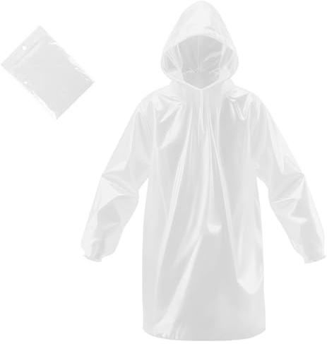 TIECHI 1/3/5PCS Disposable Rain Ponchos - Rain Poncho Waterproof Emergency Raincoats Rain Poncho Adult Rain Coats With Hood and Sleeves Ideal for Festivals, Theme Parks, Fishing, Camping