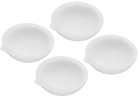 PATIKIL Piccoli Crogioli In Ceramica Per Fusione, 4 Pezzi 100g Crogioli In Ceramica Di Quarzo Pentole Per Affinamento Fusione Metalli Oro Argento Rame Ottone Lega Grani Gioielli