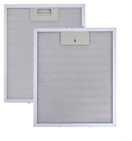 Cloudpower Lot de 2 filtres en aluminium pour hotte aspirante - 34 x 28 cm - Filtre à 5 couches pour hotte aspirante
