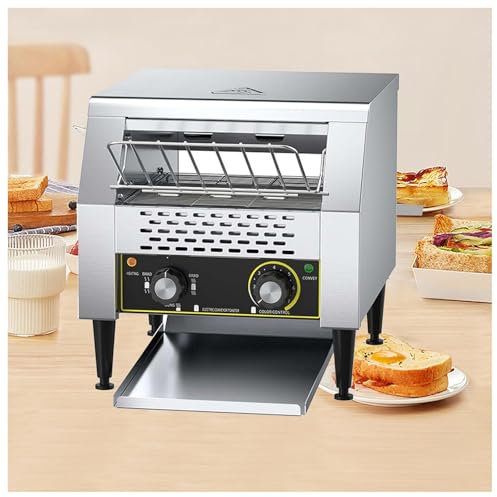 Four à pain de comptoir en acier inoxydable, grille-pain à convoyeur professionnel, 150/300/450 tranches/heure, pour griller du pain, des sandwichs, des plats casher,300pieces/H