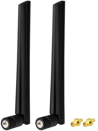 Eightwood 5G 4G LTE Antenne 4dBi SMA Antenne 600-4900 MHz + TS9 Adapter für GSM WLAN Router 3G 4G 5G LTE Signalverstärker Wildkamer Trail Kamera Game Kamera CPE Router Cellular Gateway Industrierouter