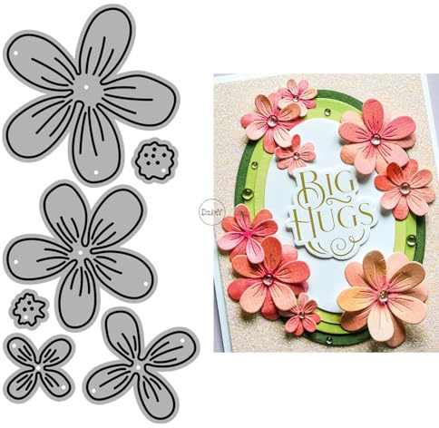 DzIxY Fiori Patchwork Stamigni Fustelle in Metallo per la Realizzazione di Carte Fustelle per Gesso su Carta Set di Fustelle per Scrapbooking Forniture per Fustelle Modelli per Macchina