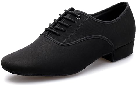 sekiueo Zapatos De Baile De Salón para Hombre Vals Tango Salsa Zapatos De Carácter Suela De Cuero Antideslizantes Estilo Oxford