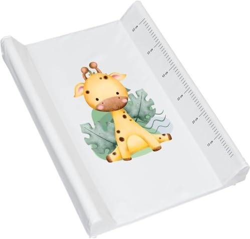 Matelas à langer souple 70 x 50 cm – Matelas à langer imperméable pour bébé (Girafe)