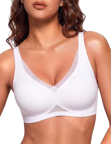 Bresdk Sujetador Sin Aros Jelly Bra Comodo Malla Triangular Diario Mujer