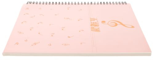 Toddmomy Carnet de Partitions Musicales A4 80 Feuilles Papier Rose, Cahier de Portée Musique Portable pour Étudiants et Débutants en Composition et Écriture Musicale