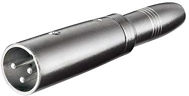 Goobay 27454 Adattatore XLR, Presa Jack AUX da 6.35mm a Connettore XLR