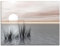 ARTland Wanddeko Glasbilder Wandbild Glas Bild einteilig 60 x 45 cm Landschaften Idyll Meer See Gräser Schilf Sonne Sonnenuntergang S5RM