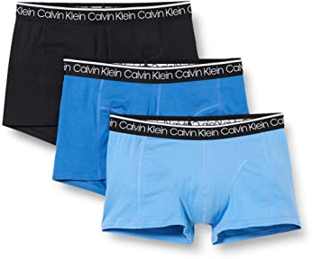 Calvin Klein Uomo Pantaloncini Boxer Confezione da 3 Intimo, Multicolore (Black/Delft/Silver Lake Blue), M