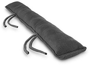 EASYmaxx Zugluftstopper | Luftstopper für Türen & Fenster | extra schwere Türbodendichtung | Schutz vor Luftzug & Lärm | Energiesparend | Waschbar [90cm lang/Anthrazit]