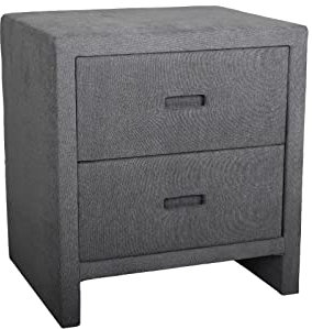 Belanoti Essence Nachttisch 1er Set oder 2er Set Nachtschrank EON Anthrazit Nachtkästchen mit Zwei Schubladen Bedsite Table Vollpolster Kommodenschrank Nachtkommode Nachtkonsole