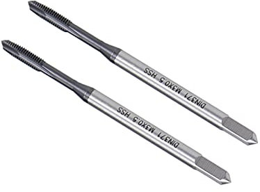 CoCud Hélice Punto Machos Métrico M3 X 0.5 Rosca Recubrimiento Ticn Acero Alta Velocidad Din371/376 Fresado Roscas Macho (Aplicaciones: para Máquina Taladrar Taladrar) 2 Uds
