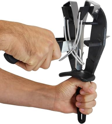Bobet Affilacoltelli SHARP'EASY Affilatore Manuale Coltelli da Cucina - Raddrizza e mantiene le lame (Nero)
