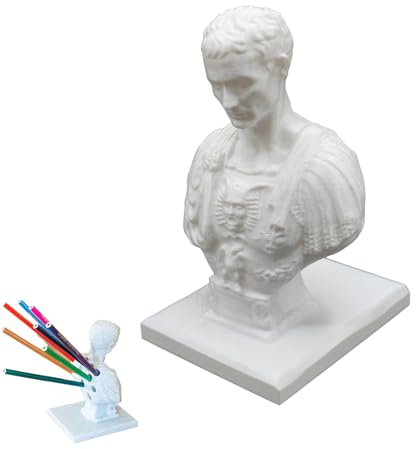 Stiftehalter Julius Caesar Büste Statue Stifthalter, Make-up-Pinselhalter, Lustige Ides of March Stiftständer Aus Kunstharz, Kreativer Markerhalter Für Schreibtisch, Tisch, Schreibtischdekoration