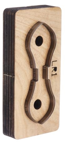 sourcing map Leather Cutting Die 3.6x1.2x0.43 Leather Metal Die Cutter Zipper Head Stainless Steel Cutting Template Wooden Stamping Punching Tool for DIY Leather Crafts Making (LR-1)