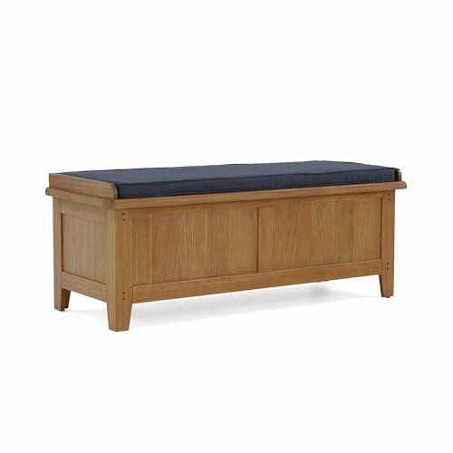 RoselandFurniture Broadway Oak Large Storage Bench for Bedroom