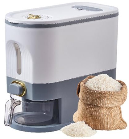 Yhsioaklo Distributore di riso | Distributore di cereali | Scatola integrata migliorata | Barilotto di riso con di lancette temporali per piccoli chicchi di riso