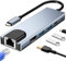 Huybaa Hub USB C Ethernet 5 in 1, Multiport Adattatore USB C con HDM1 4K, PD 100W, USB 3.0, Ethernet LAN RJ45, Compatibile per MacBook, iPad, Windows