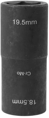 FortuneGlobe - Llave de percusión (18,5 mm, 19,5 mm, cabeza doble de 1/2 pulgadas, llave de tuerca de rueda) - Herramienta de cambio de neumáticos, apto para todos los modelos