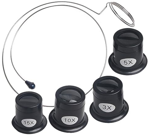 WOFASHPURET Headband Loupe Magnifier with Removable Steel Wire Straps Lightweight Watch Repair Magnifying Glass for Jewelers Watchmakers and Precision Craftwork Random Color