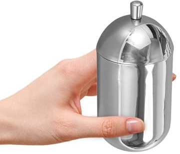 LOLIPPYY Contenedor Metálico para Bastoncillos y Algodones con Tapa Antidespolvoreo Caja Compacta para Baño y Tocador Diseño Resistente y Ligero para Hogar y Salón