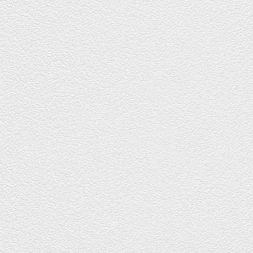 Erismann Tapete | Kollektion Batihouse | 8415-1 | Papiertapete | Uni/Einfarbig | 0.53 x 10.05 m | Weiß | Wohnzimmer | Flur | Büro | Küche | Wohnräume