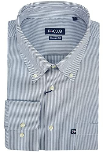Rionero Camicia da Uomo 100 Cotone Manica Lunga Classica Elegante Taschino XXL XXXL m l (XL - 718)