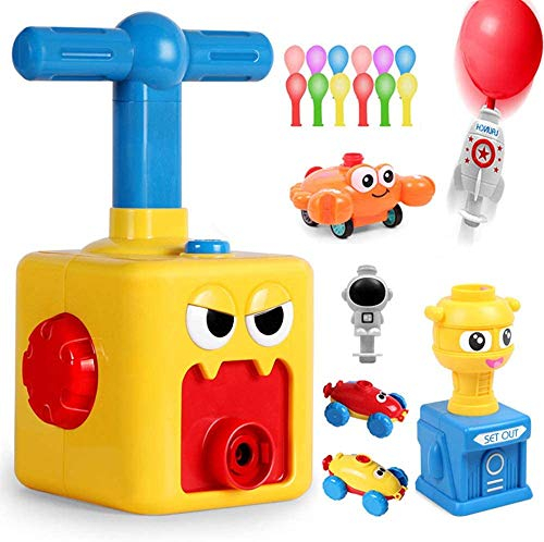 Ballon Auto Spielzeug,Ballonbetriebenes Auto,Autostarter mit Ballon,Inertial Power Balloon Car,Luftfahrzeug-Set,Balloon Car Spielzeug,Lerngeschenke