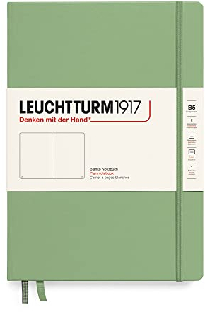 LEUCHTTURM1917 366171 Notizbuch Composition (B5), Hardcover, 219 nummerierte Seiten, Salbei, Blanko