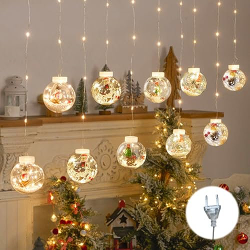 Weihnachtskugeln LED,10 Stück Weihnachtskugeln Transparent,Befüllbare Weihnachtskugeln,Christbaumkugeln,Weihnachtsbaumschmuck,TransParent Christbaumskugeln mit LED,Weihnachtskugeln Led Klar