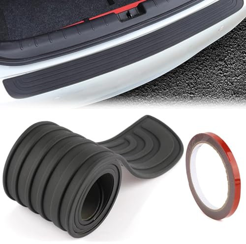PSLER Protezione Paraurti Posteriore Universale 90x7cm Paraurti Auto Protettore del Bagagliaio in Gomma per Auto, Furgoni, Suv e Camion Accessori per Auto Paracolpi Paraurti Posteriore Nastro per Auto