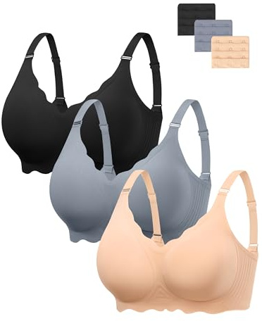 HBselect Soutien-Gorge sans Couture pour Femmes sans Armatures, Soutien-Gorge Bustier rembourré Confortable et Lisse avec Bonnets complets