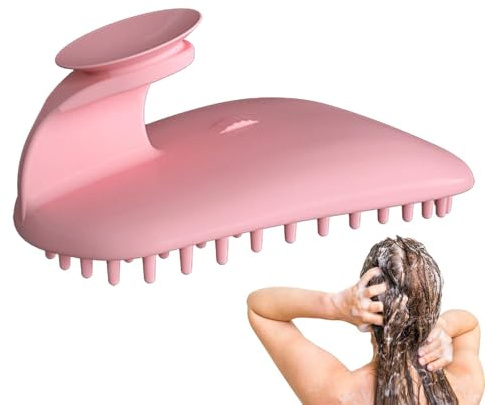 Cepillo de champú masajeador para el cuero cabelludo – Cepillo de champú para el cuidado de la cabeza, cepillo de silicona, masajeador ergonómico para cabeza, herramienta exfoliante