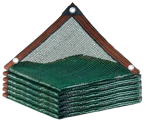 Malla de Sombreo 50% con Ojales, Red de Sombra Verde de HDPE para Exterior