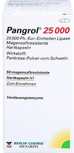 Pangrol 25 000 Kapseln Verdauungsenzyme, 50 St. Kapseln