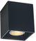 QAZQA - Modern Moderner AufbauWand Spot I Spotlight I Deckenspot I Deckenstrahler I Strahler I Lampe I Leuchte Schwarz GU10 50mm - Qubo I Wohnzimmer I Schlafzimmer - Aluminium Würfel I Quadratisch - L
