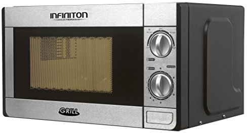 MICRONDAS INFINITON MW-1115 CON GRILL (20L, INOX, Potencia 700W, GRILL 1000W, Capacidad 20L, Plato 25,5 cm, Descongelador)