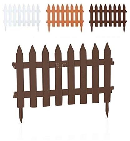 Gartenzaun Zaun Zierzaun Friesenzaun Lattenzaun 3,20m Beeteinfassung 3 Farben von rg-vertrieb (Terrakotta)