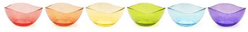 Excelsa 64038 Kopenhagen Set mit 6 mehrfarbigen Schalen, Glas, Hell