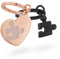 Navaris Porte-clé cœur Puzzle - Porte-clé Femme Mignon avec Anneau - pour Trousseau de clés ou déco Sac à Main - Cœur Rose et Puzzle Gris