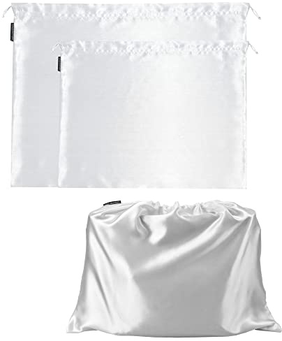 2 Pack Dust Bags for Handbags Silk Dust Cover Bag for Handbags Purses Shoes, Dustproof Drawstring Bag Travel Storage Pouch